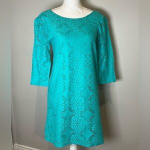 Everly 3/4 Sleeve Lace Sheath Dress